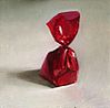 Stilleven met kersenbonbon, 8x10cm, 2009.VERKOCHT