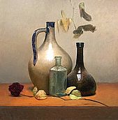 Stilleven met gedroogde roos, 45x45, 2010.