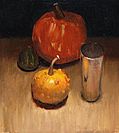 Stilleven met pompoen, 30x35, 2010.