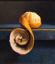 Stilleven met mandarijntje, 21x24cm, 2026