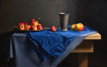 Stilleven met tafel, 100x63cm, 2023.