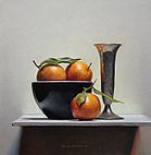 Stilleven met mandarijntjes, 33x34, 2011.VERKOCHT