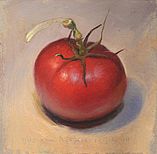 Stilleven met tomaat, 13x13cm, 2011.
