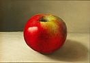 Rode appel, The apple that corrupted man. Olieverf op paneel, 14.5x9cm, 2004. VERKOCHT