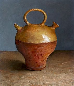 Stilleven met lamp uit de antieke oudheid, 35x50cm, 2005