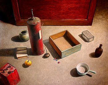 Stilleven met brandblusser, 154x122cm, 2005