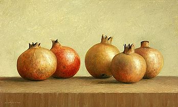 Stilleven met granaatappels, 52x32cm, 2005 VERKOCHT