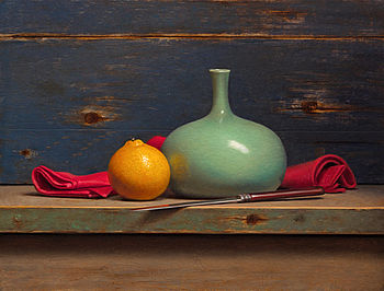 Stilleven met minneola, 50x38cm, 2014.SOLD