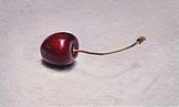 Stilleven met rode kers, 14x9cm, 2012.