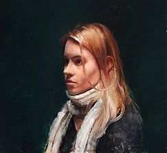 Portret van Sanne, 30x30cm, 2011.