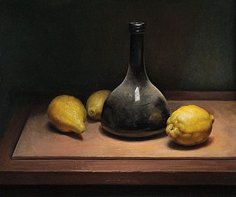 Stilleven met citroenen, 44x38cm, 2012.VERKOCHT