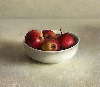 Schaal met appelen, 45x40cm, 2008. VERKOCHT