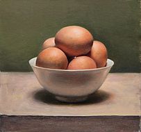 Eieren in kommetje, 20x21cm, 2012.