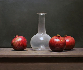 Stilleven met granaatappels, 46x40cm, 2013.VERKOCHT