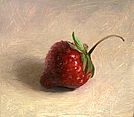 Stilleven met aardbei, 9x8cm, 2009. VERKOCHT