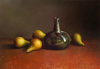 Stilleven met 17e eeuwse fles, 70x49cm, 2007. VERKOCHT