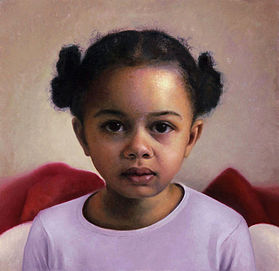 Portret van meisje, 34x33cm, 2013.