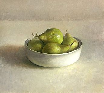 Schaal met peren, 40x45cm, 2007. VERKOCHT