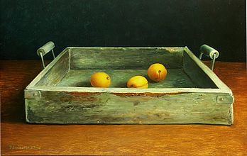 3 Abrikozen, 52x33cm, 2004 VERKOCHT