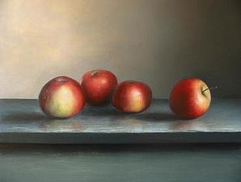 Stilleven met appels. 53x47cm, 2004. VERKOCHT
