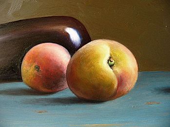 Stilleven met aubergine, detail , 64x49cm, 2004 VERKOCHT