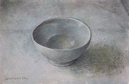 Stilleven met grijs kommetje, 30x20cm, 2003. VERKOCHT