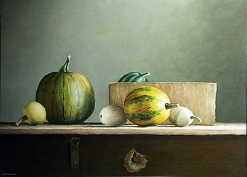 Pompoenen, 95x69cm, 2004 VERKOCHT