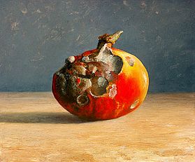 Stilleven met rotte pompoen, 34x29cm, 2005.