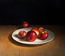 Stilleven met appels, 68x58cm, 2010.