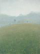Mistig landschap met heuvel, 12.5x18cm, 2007